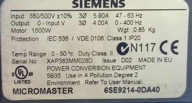 6SE9214-0DA40 | Siemens AC Drives